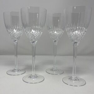 Cristal D'Arques Durand Juliette Wine Glasses Set of 4 8.5" Cut Crystal France